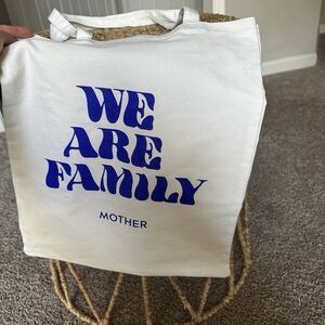 MOTHER Tote Bag White We Are Family Limited Edition